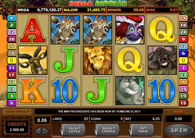 Mega Moolah slot machine